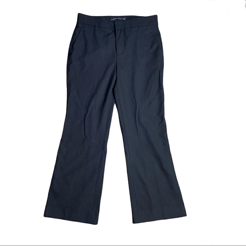 Zara Womens Black Cropped Trousers 2